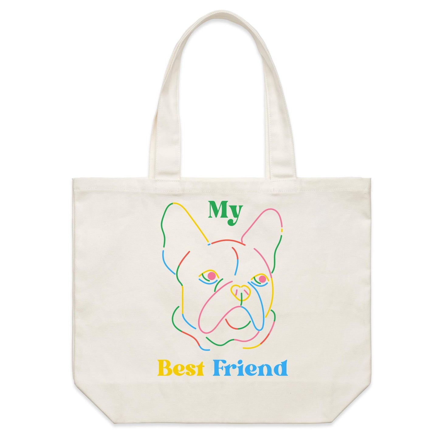 Dog, My Best Friend - Shoulder Canvas Tote Bag Default Title Shoulder Tote Bag