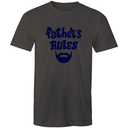 Father's Rules - Mens T-Shirt Charcoal Mens T-shirt Dad