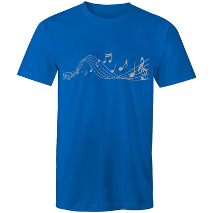 Music Notes - Mens T-Shirt Bright Royal Mens T-shirt Mens Music