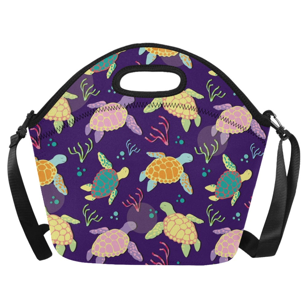 Turtles - Neoprene Lunch Bag/Large Neoprene Lunch Bag/Large animal Printed Offshore