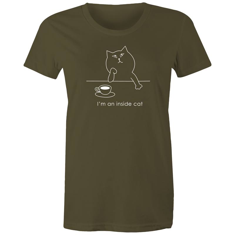 I'm An Inside Cat - Women's T-shirt Army Womens T-shirt animal Funny Womens