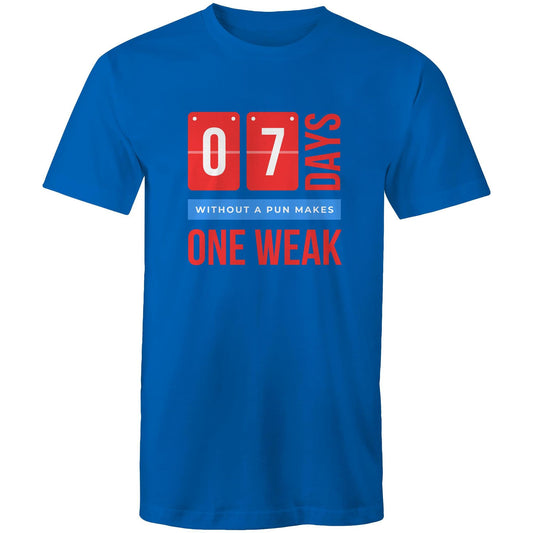 7 Days Without A Pun - Mens T-Shirt Bright Royal Mens T-shirt Funny