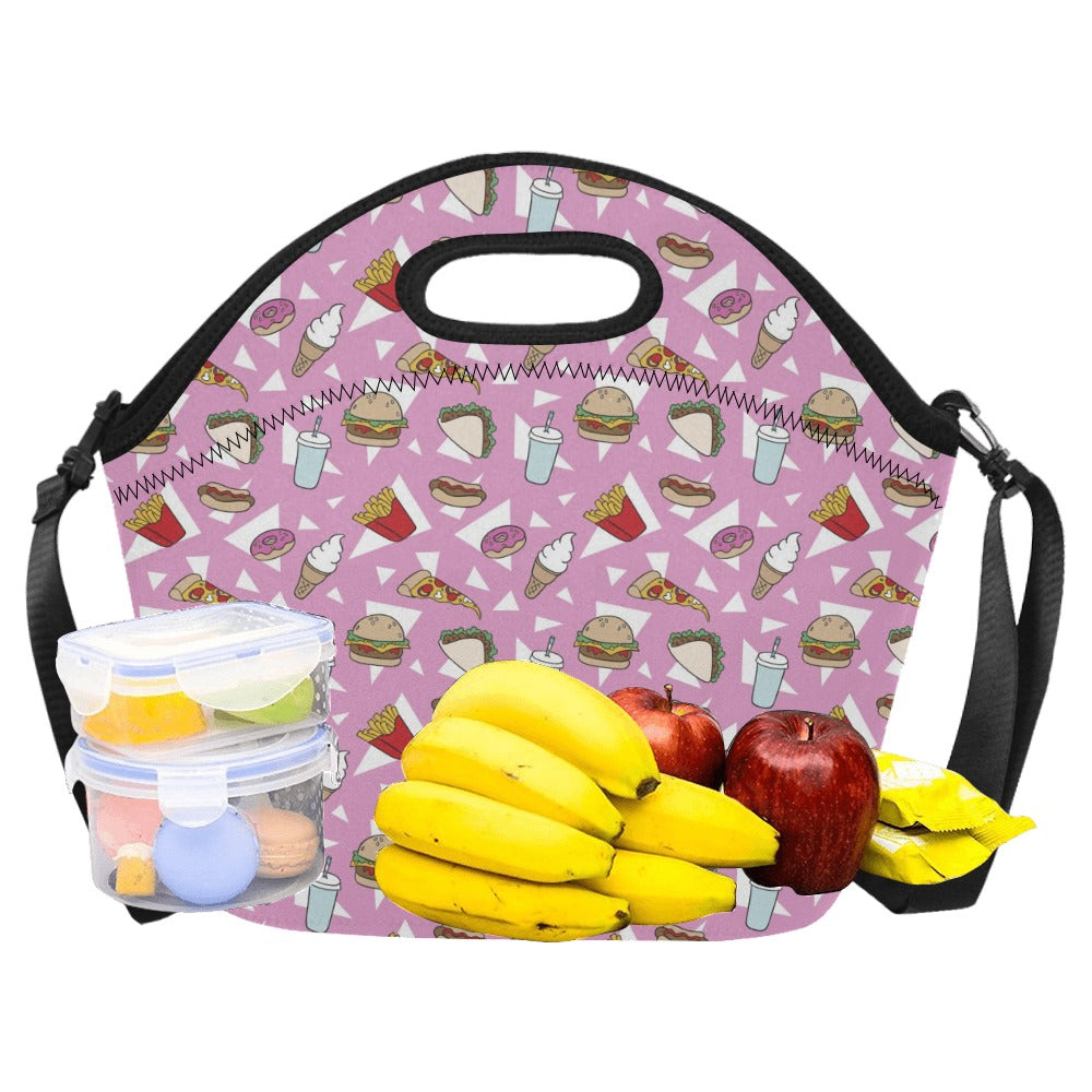 Fast Food - Neoprene Lunch Bag/Large Neoprene Lunch Bag/Large Food Printed Offshore