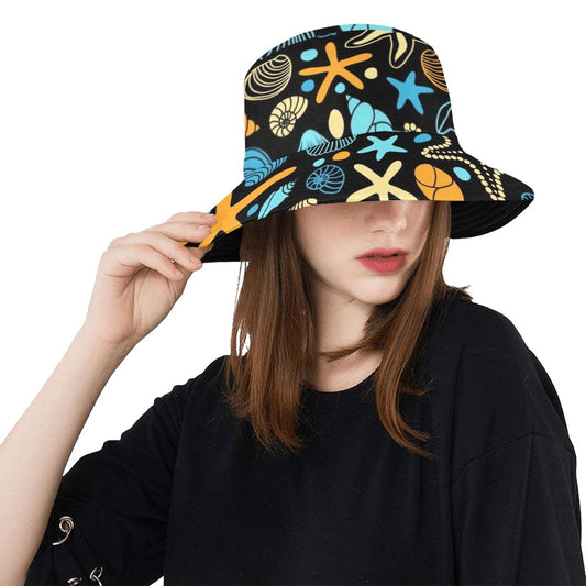 Starfish And Shells - Bucket Hat Bucket Hat for Women Summer