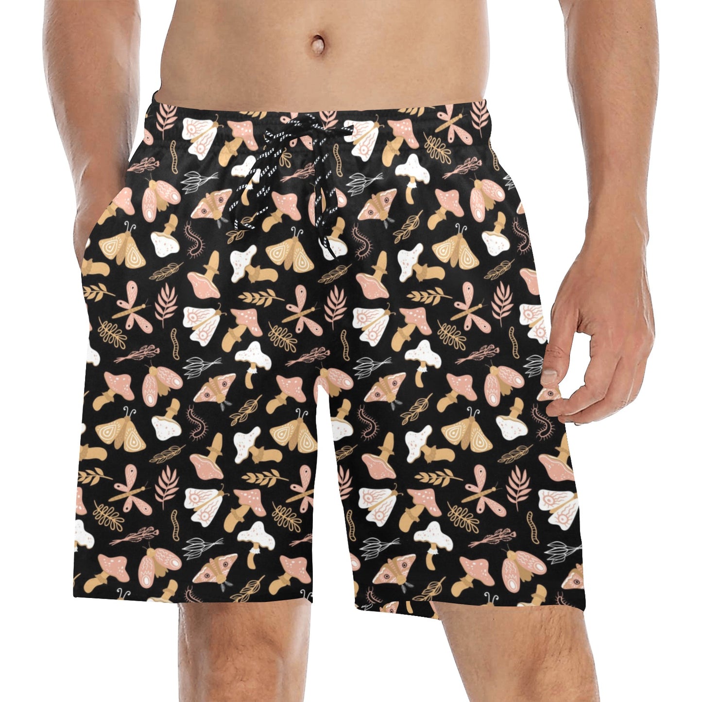 Magic Moth - Men's Mid-Length Beach Shorts Men's Mid-Length Beach Shorts animal Printed Offshore