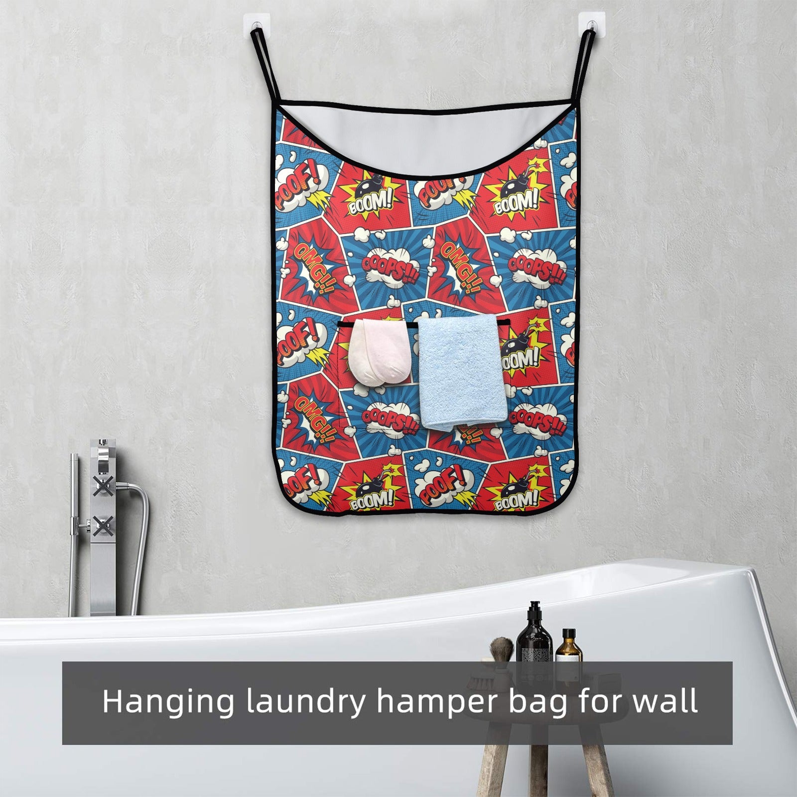 Comic Book Pop - Hanging Laundry Bag Hanging Laundry Bag Printed Offshore