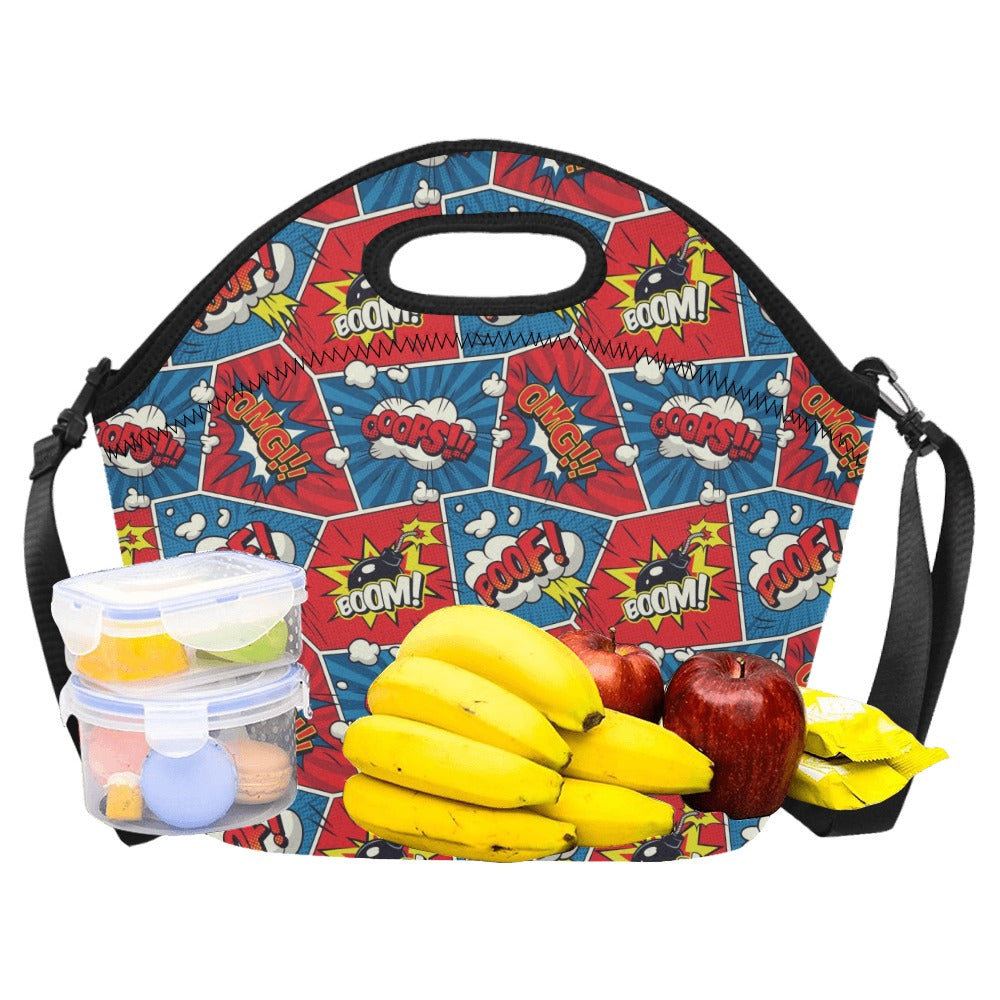 Comic Book Pop - Neoprene Lunch Bag/Large Neoprene Lunch Bag/Large comic Printed Offshore