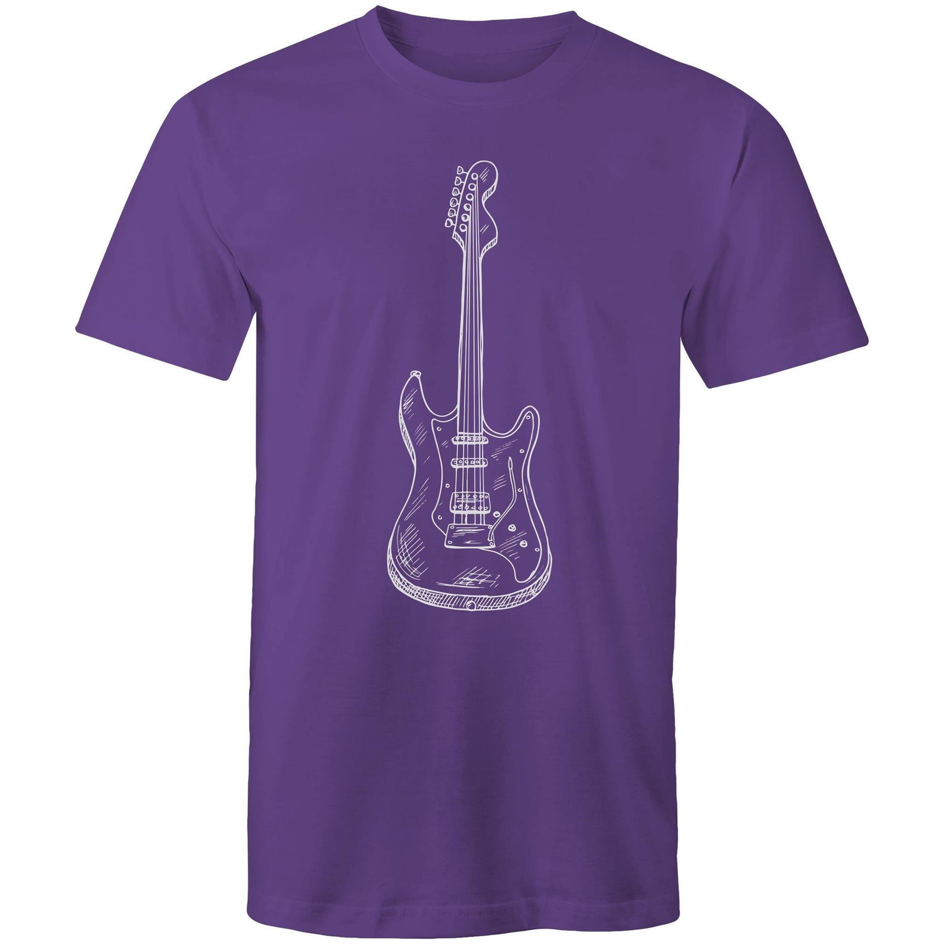 Guitar - Mens T-Shirt Purple Mens T-shirt Mens Music