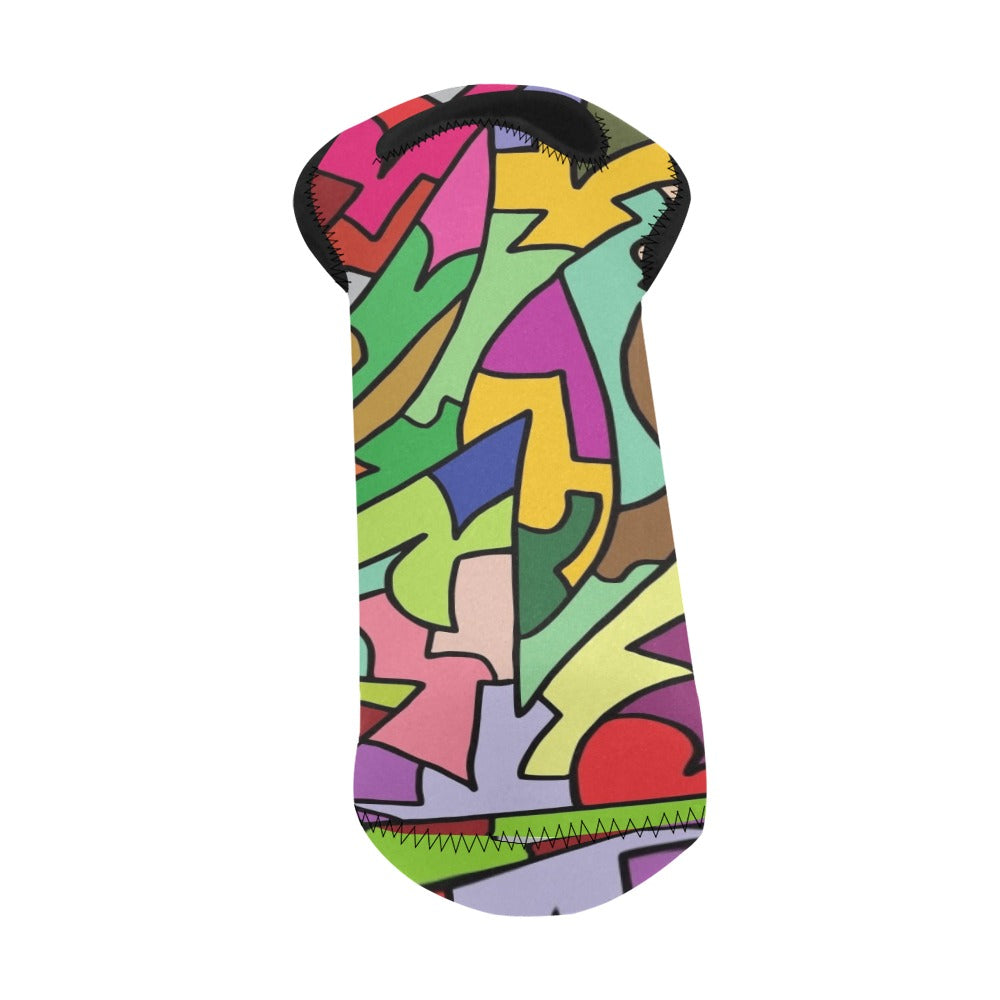 Bright Abstract - Neoprene Wine Bag Wine Bag