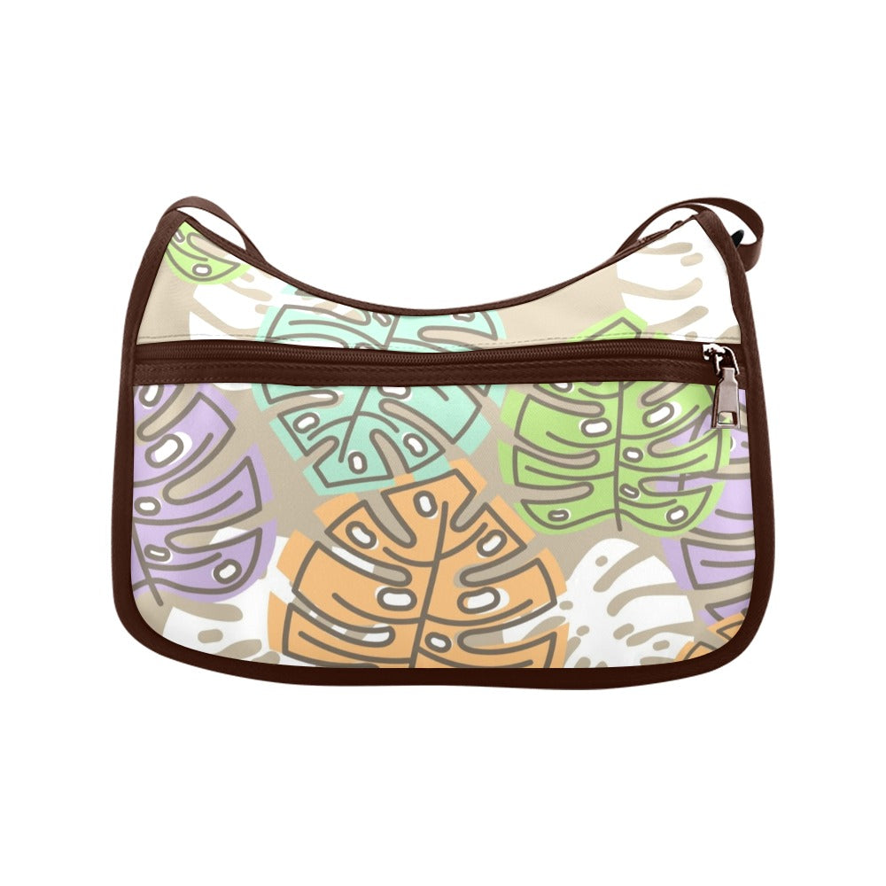 Abstract Leaves - Crossbody Fabric Handbag Crossbody Handbag