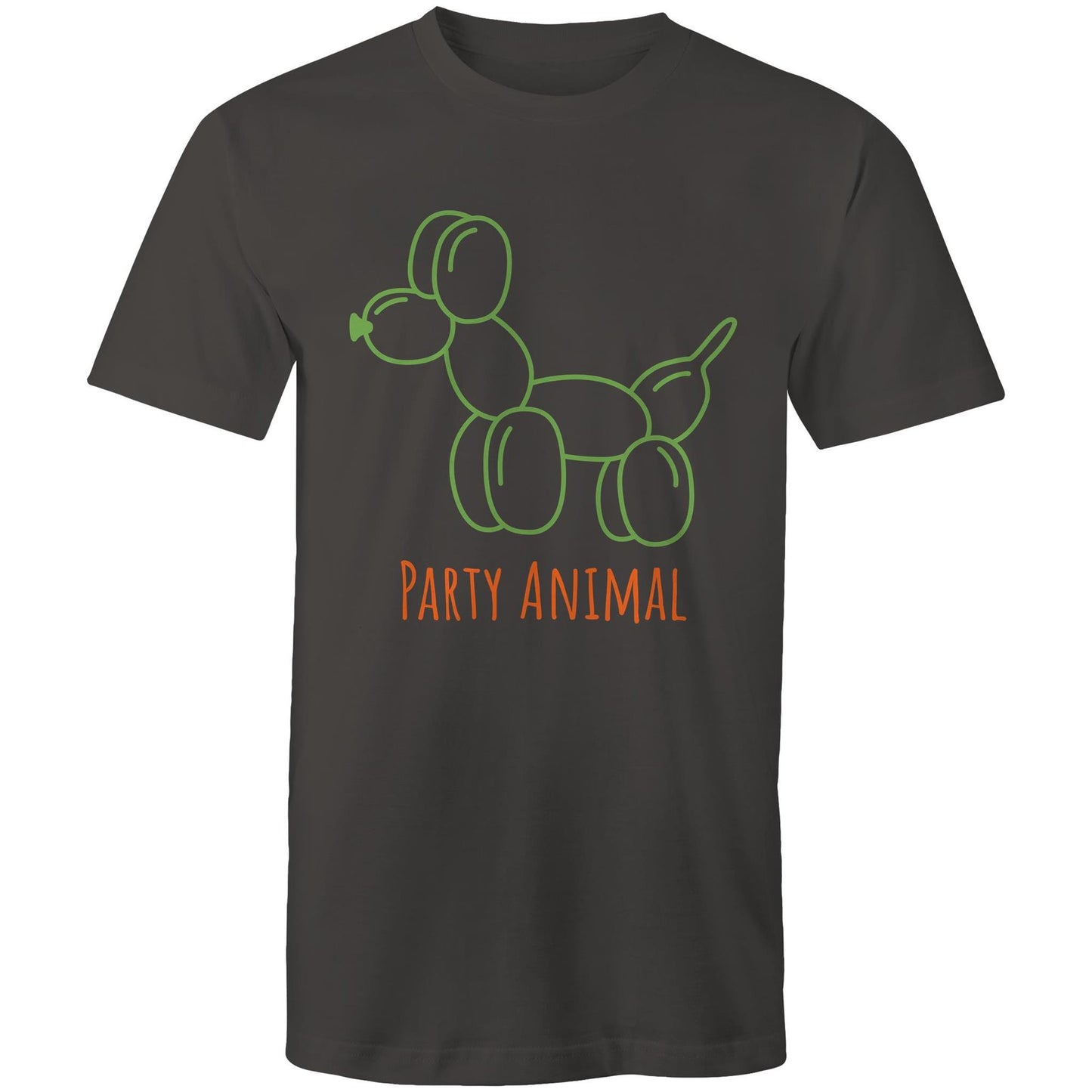 Party Animal - Mens T-Shirt Charcoal Mens T-shirt animal Funny Mens