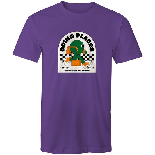 Going Places - Mens T-Shirt Purple Mens T-shirt Retro