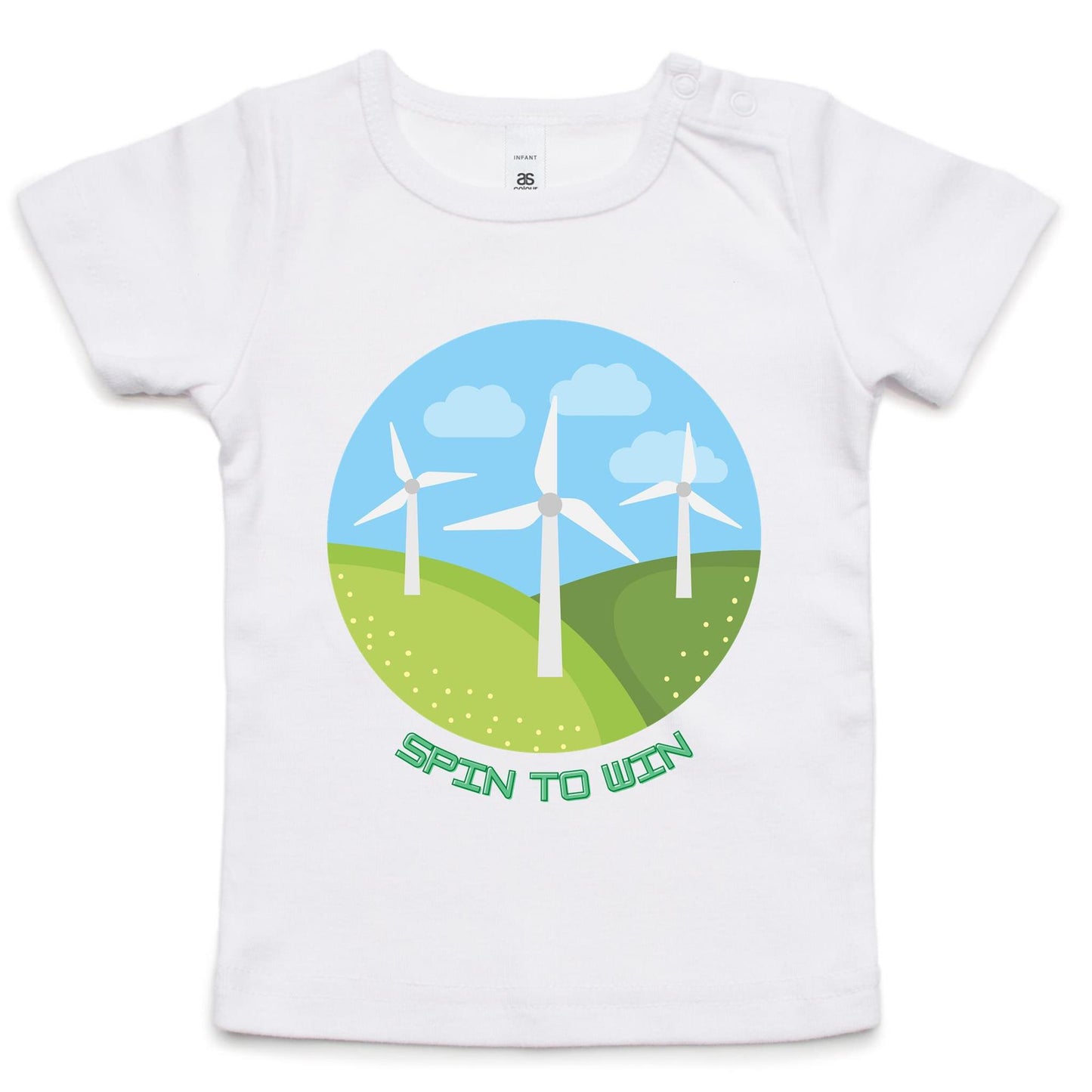 Spin To Win - Baby T-shirt White Baby T-shirt Environment kids