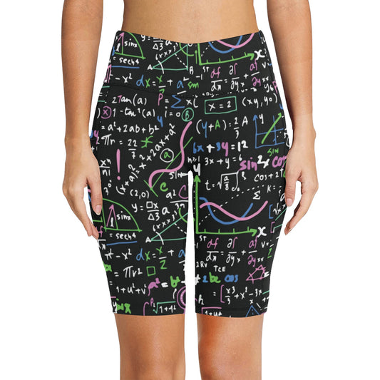 Equations In Green And Pink - Women's Bike Shorts Womens Bike Shorts Maths Science