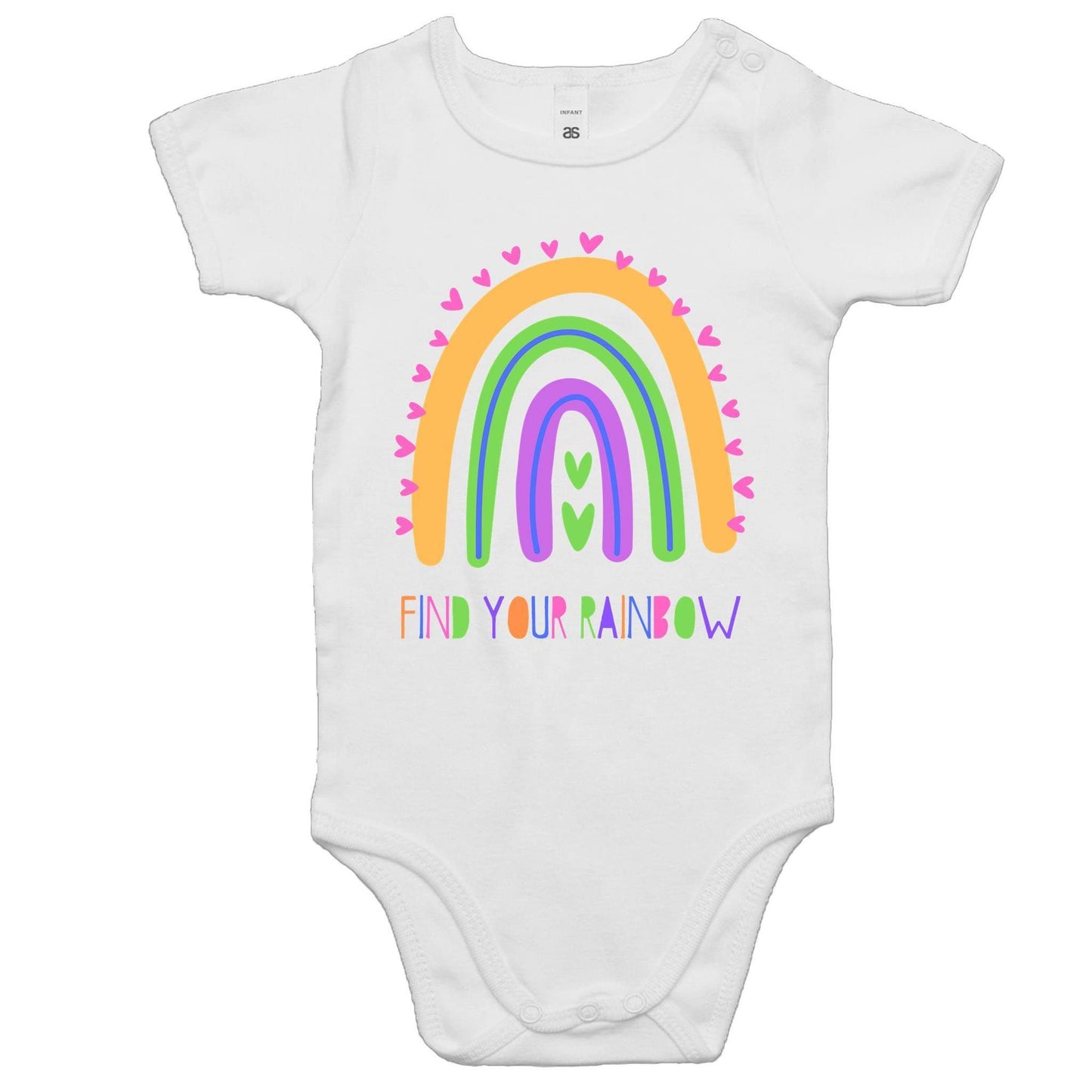 Find Your Rainbow - Baby Bodysuit White Baby Bodysuit kids