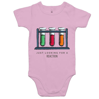 Test Tube, Just Looking For A Reaction - Baby Bodysuit Pink Baby Bodysuit kids Science