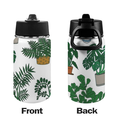 Plant Lover - Kids Water Bottle with Straw Lid (12 oz) Kids Water Bottle with Straw Lid