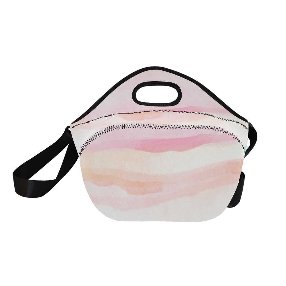 Pastel Stripes - Neoprene Lunch Bag/Large Neoprene Lunch Bag/Large Printed Offshore