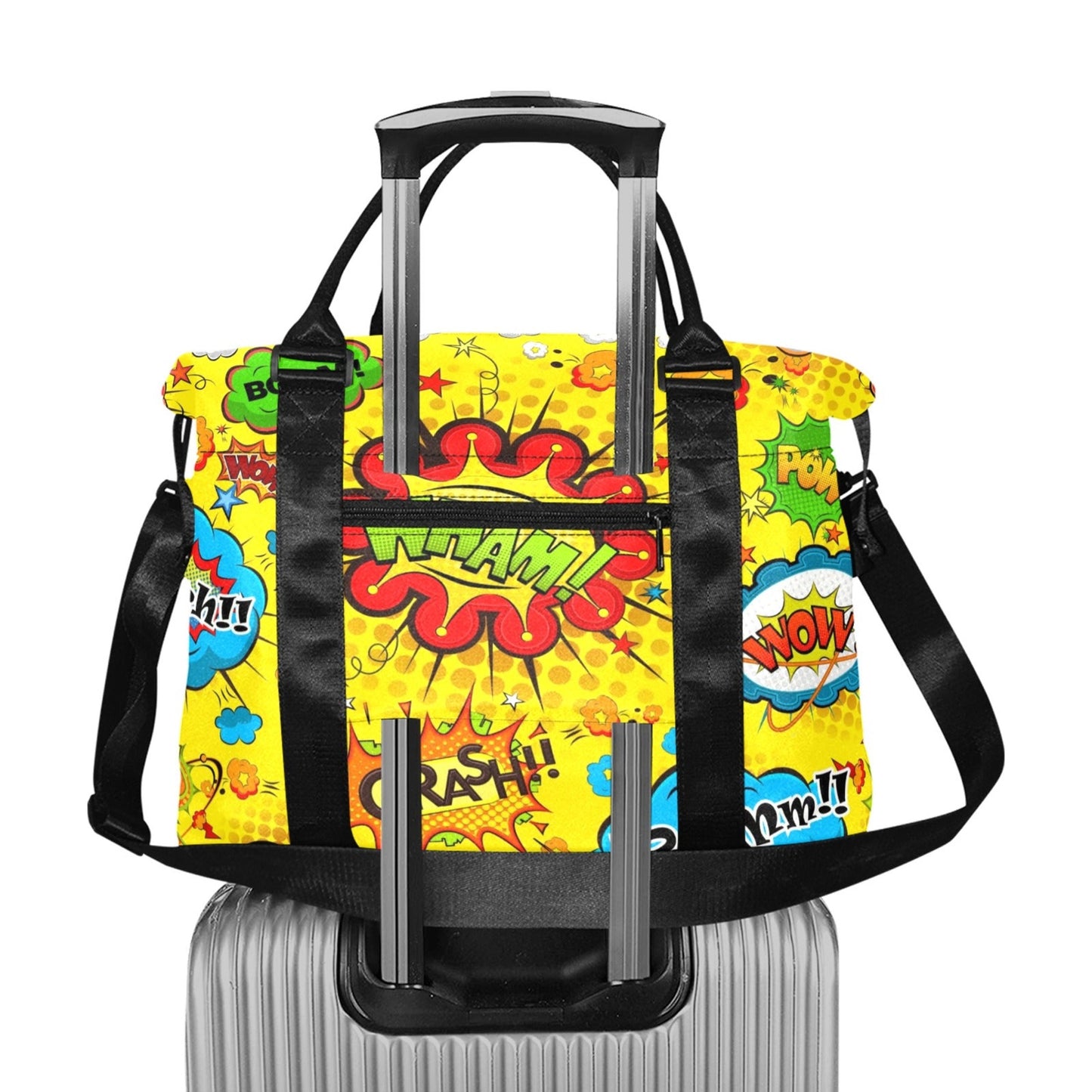 Comic Book Yellow - Square Duffle Bag Square Duffle Bag