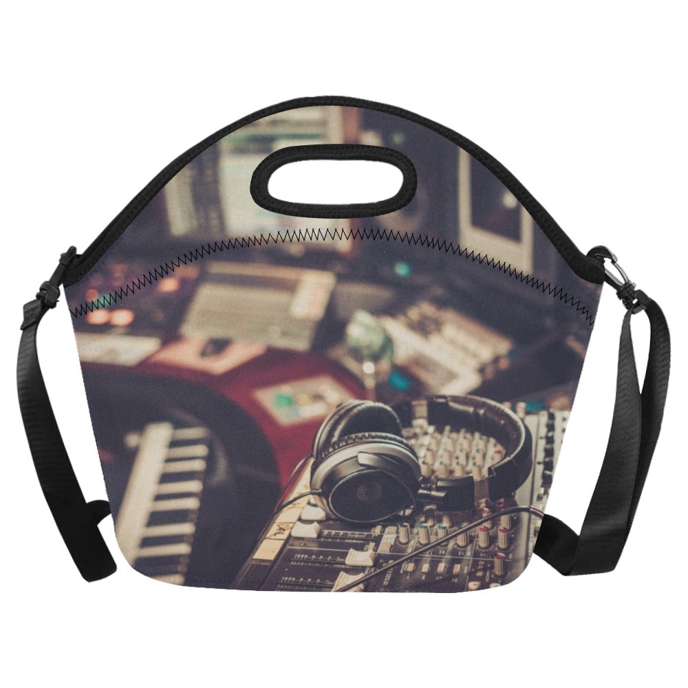 Sound Desk - Neoprene Lunch Bag/Large Neoprene Lunch Bag/Large Music Printed Offshore