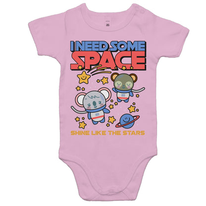 I Need Some Space - Baby Bodysuit Pink Baby Bodysuit Space