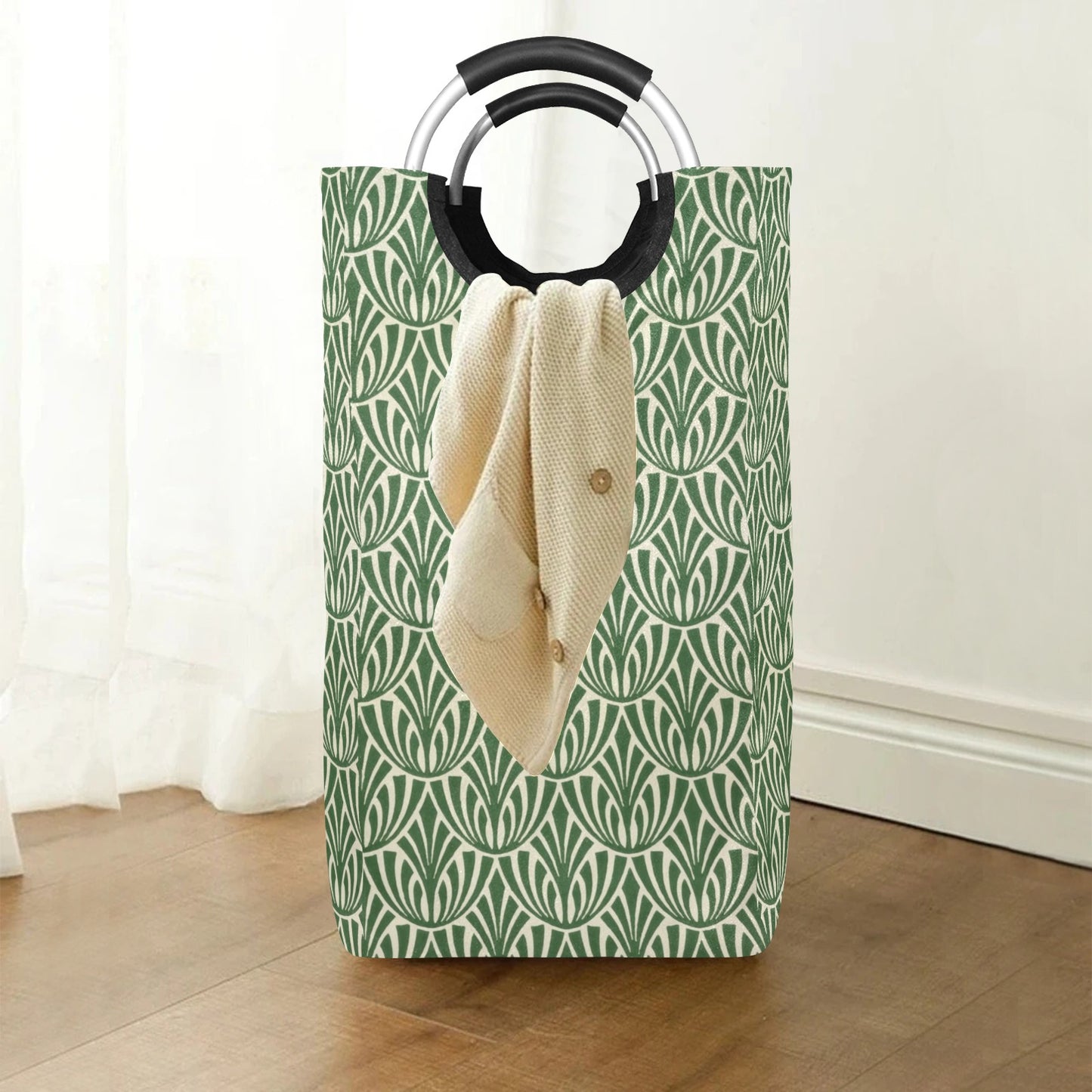 Green Pattern - Square Laundry Bag Square Laundry Bag Printed Offshore