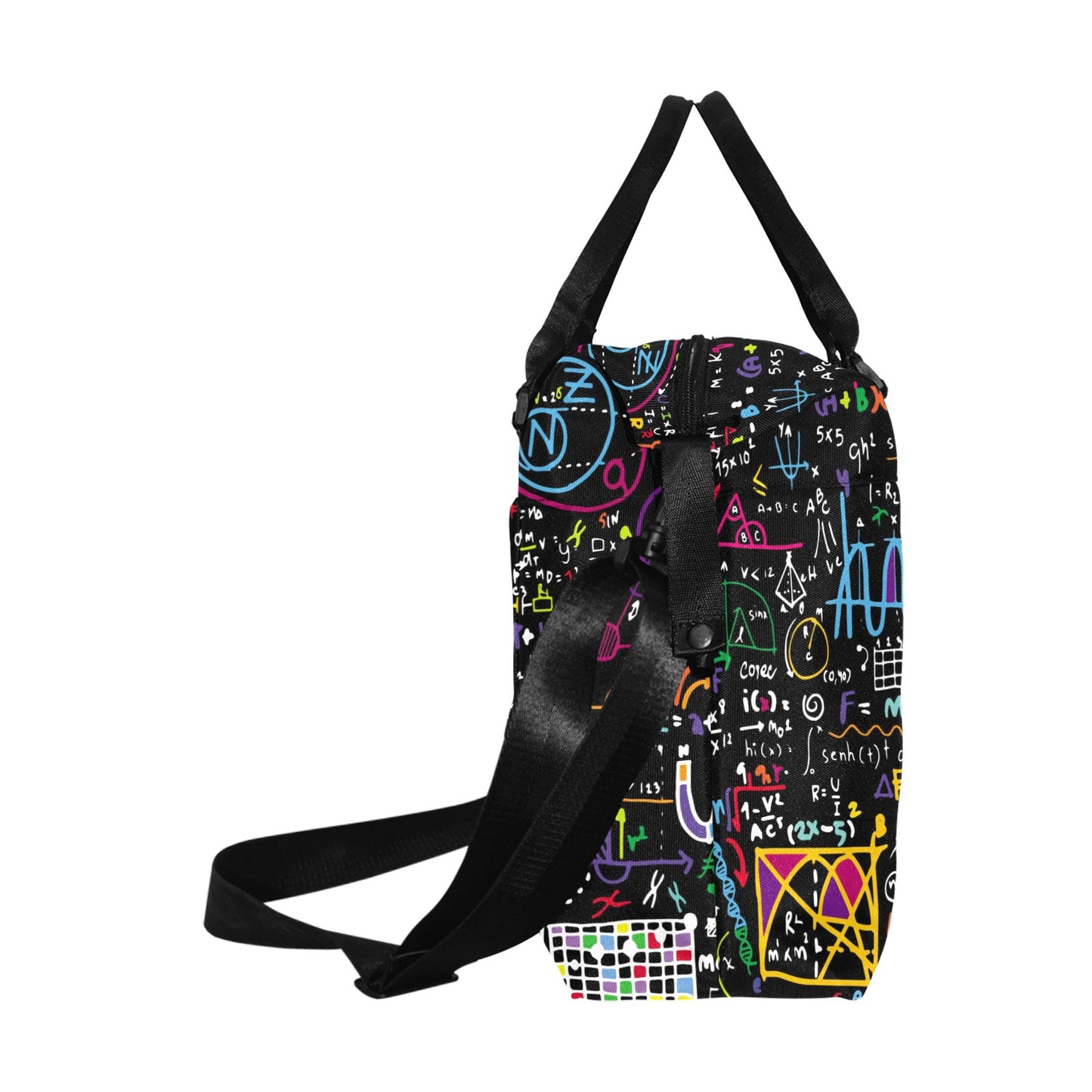Math Scribbles - Square Duffle Bag Square Duffle Bag