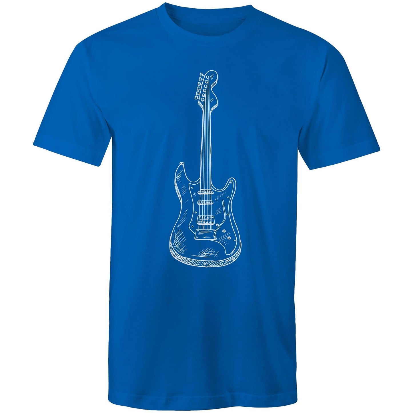 Guitar - Mens T-Shirt Bright Royal Mens T-shirt Mens Music