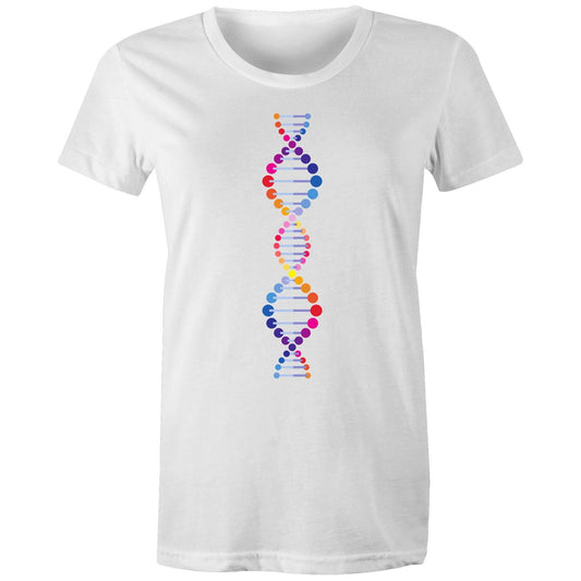 DNA - Women's Maple Tee White Womens T-shirt Science Womens
