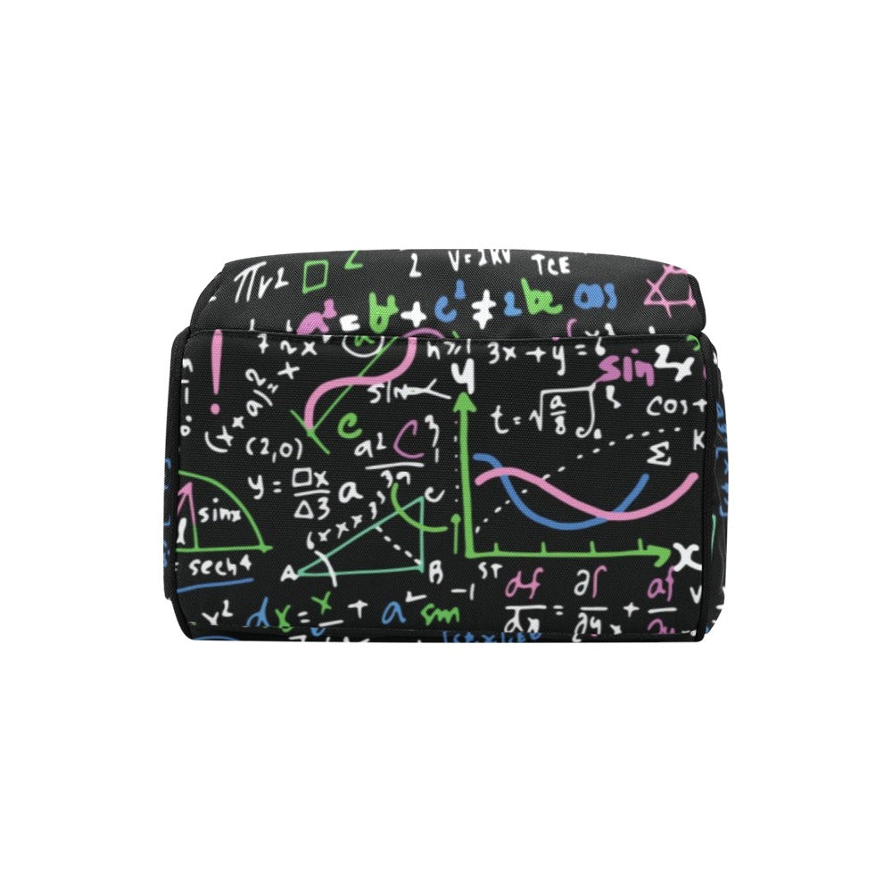Equations In Green And Pink - Multi-Function Backpack Multifunction Backpack