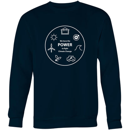 We Have The Power - Crew Sweatshirt Navy Sweatshirt Environment Mens Womens