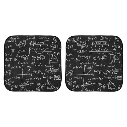 Equations - Car Sun Shade 28"x28"x2pcs Car Sun Shade 28"x28"x2pcs Maths Printed Offshore Science