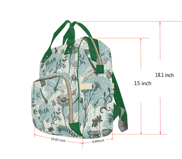Green Pattern - Multifunction Backpack Multifunction Backpack