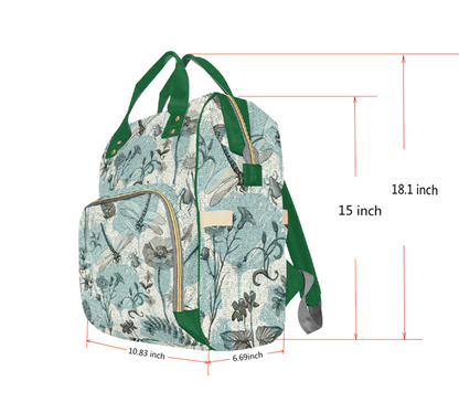 Abstract Floral - Multifunction Backpack Multifunction Backpack