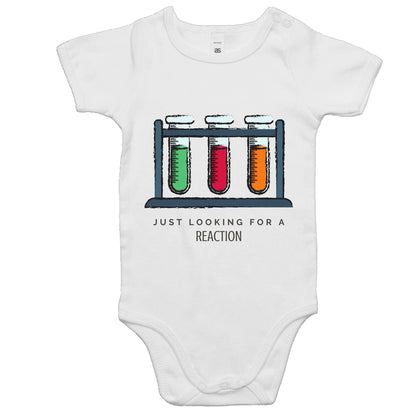 Test Tube, Just Looking For A Reaction - Baby Bodysuit White Baby Bodysuit kids Science