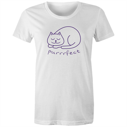 Purrrfect - Women's T-shirt White Womens T-shirt animal Womens