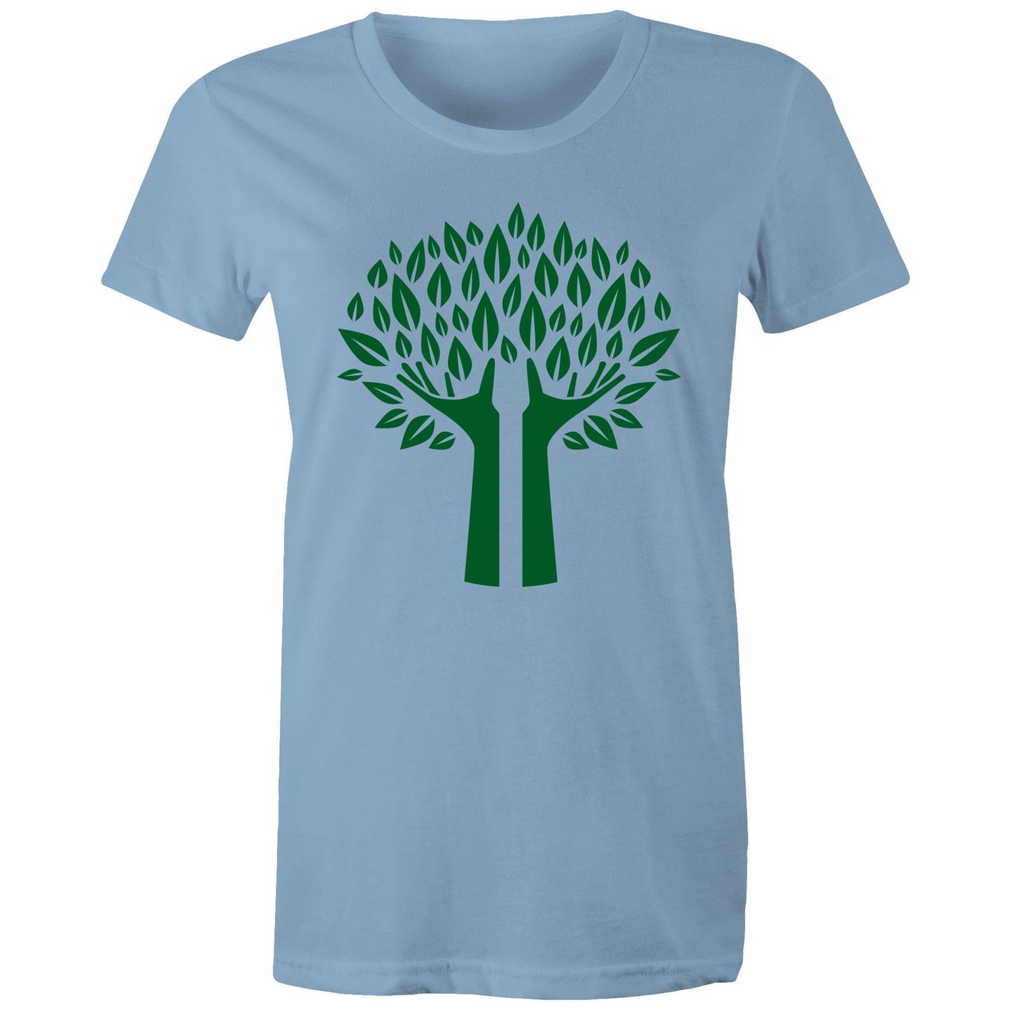 Green Tree - Women's Maple Tee Carolina Blue Womens T-shirt Environment Plants Womens