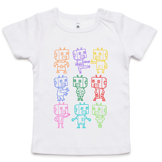 Robots - Baby T-shirt White Baby T-shirt kids