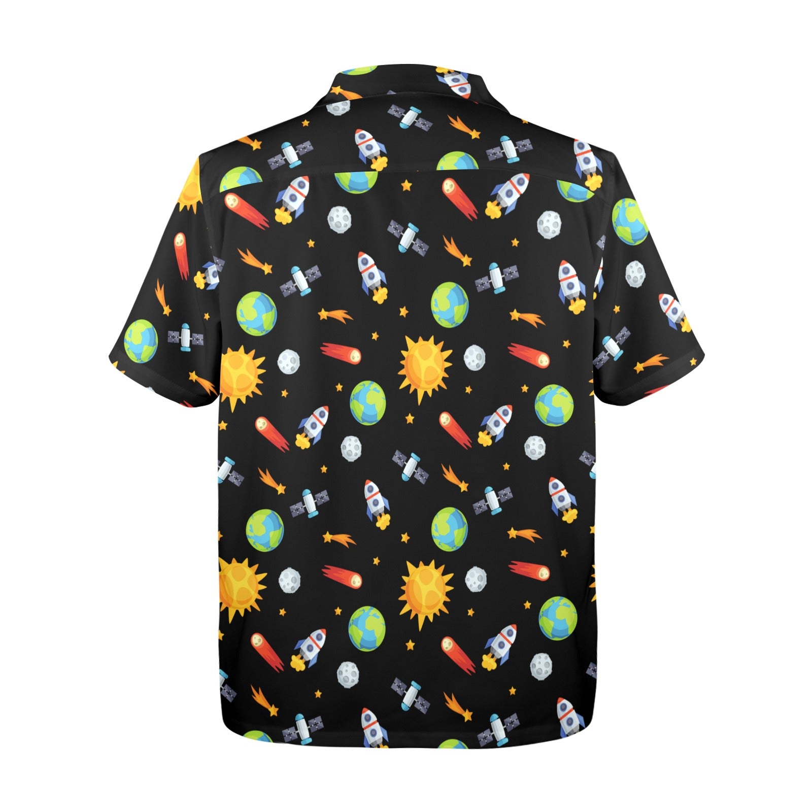 Busy Space - Mens Hawaiian Shirt Mens Hawaiian Shirt