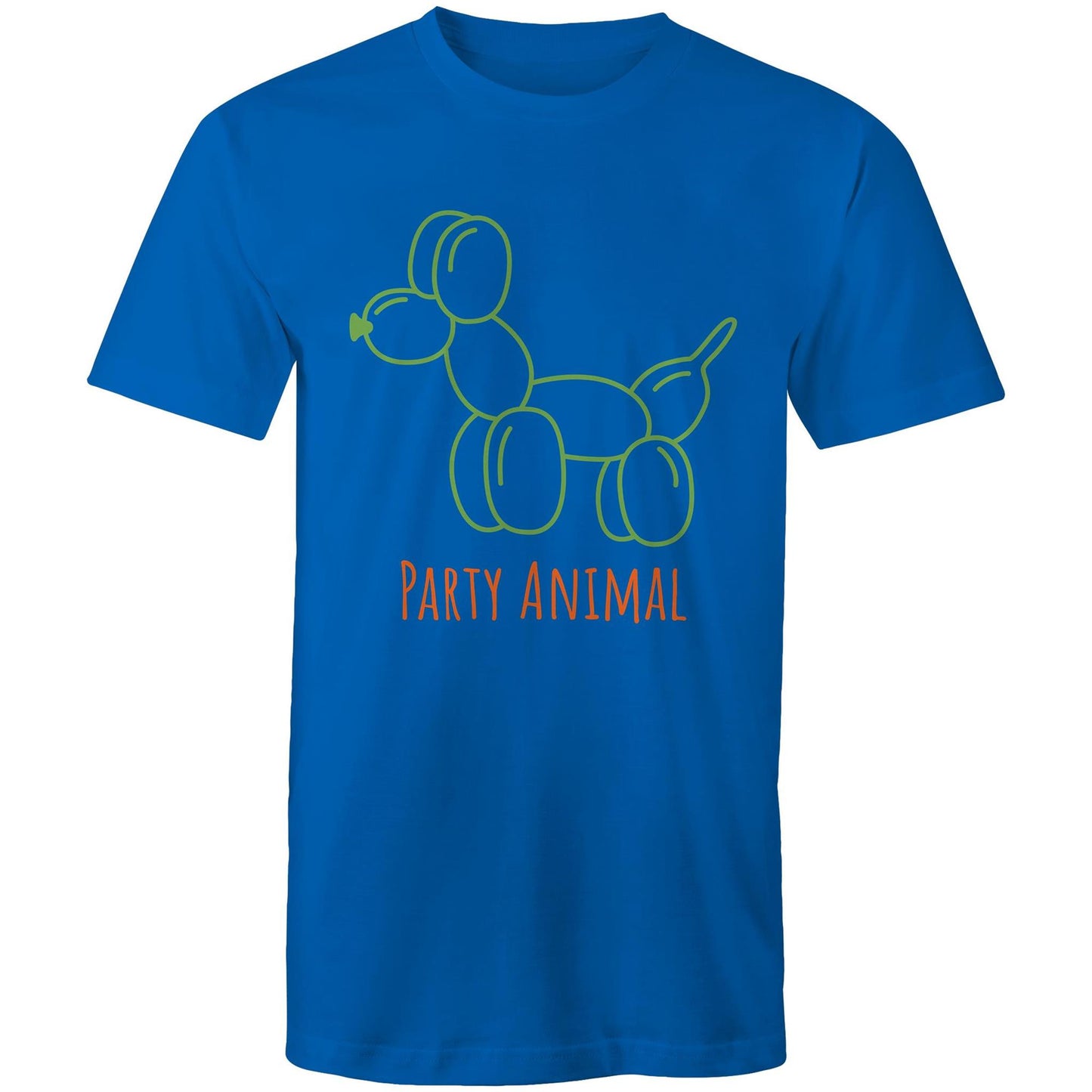 Party Animal - Mens T-Shirt Bright Royal Mens T-shirt animal Funny Mens