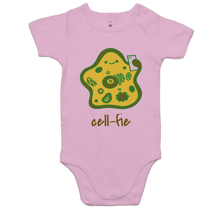 Cell-fie - Baby Bodysuit Pink Baby Bodysuit Science