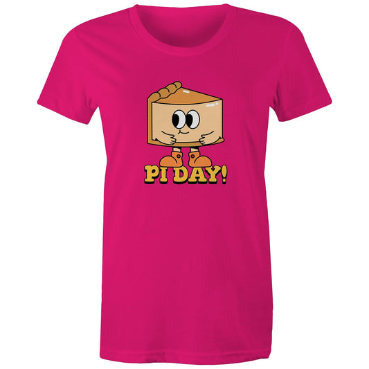 Pi Day - Womens T-shirt Fuchsia Womens T-shirt Maths Science