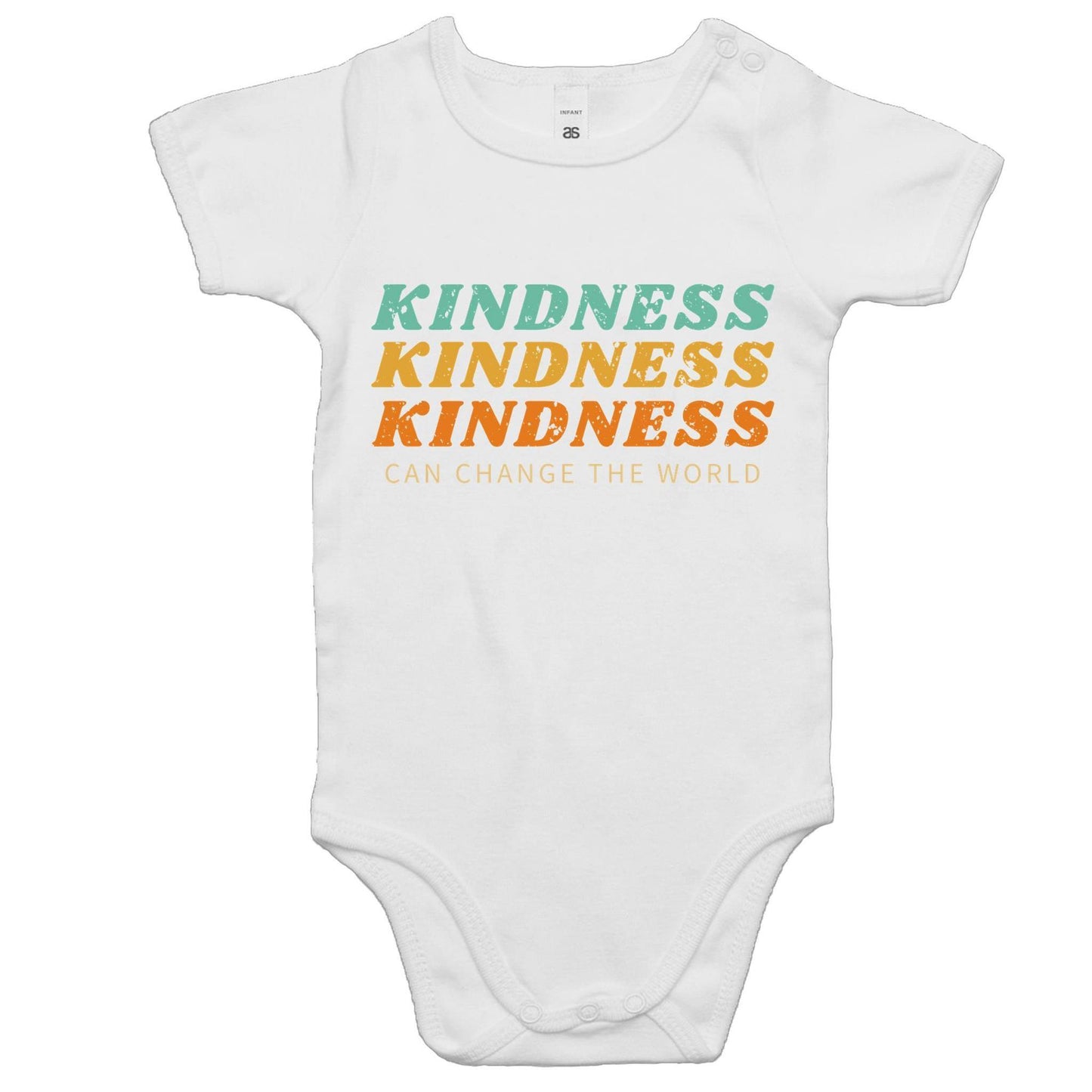 Kindness Can Change The World - Baby Bodysuit White Baby Bodysuit kids Retro