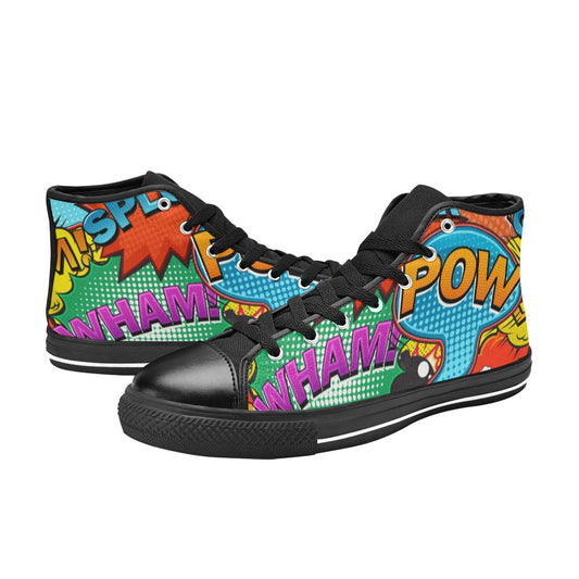 Comic Book 2 - High Top Canvas Shoes for Kids Kids High Top Canvas Shoes