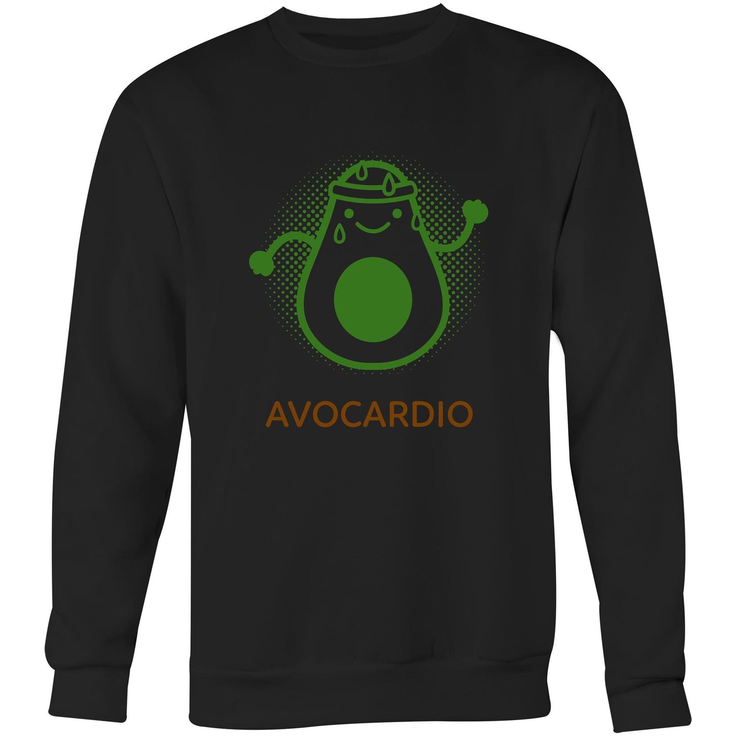 Avocardio - Crew Sweatshirt Black Sweatshirt Mens Womens