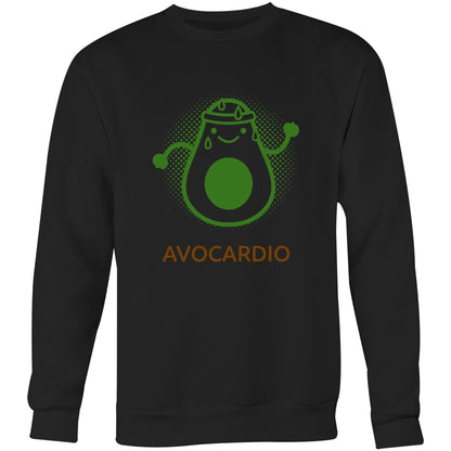 Avocardio - Crew Sweatshirt Black Sweatshirt Mens Womens