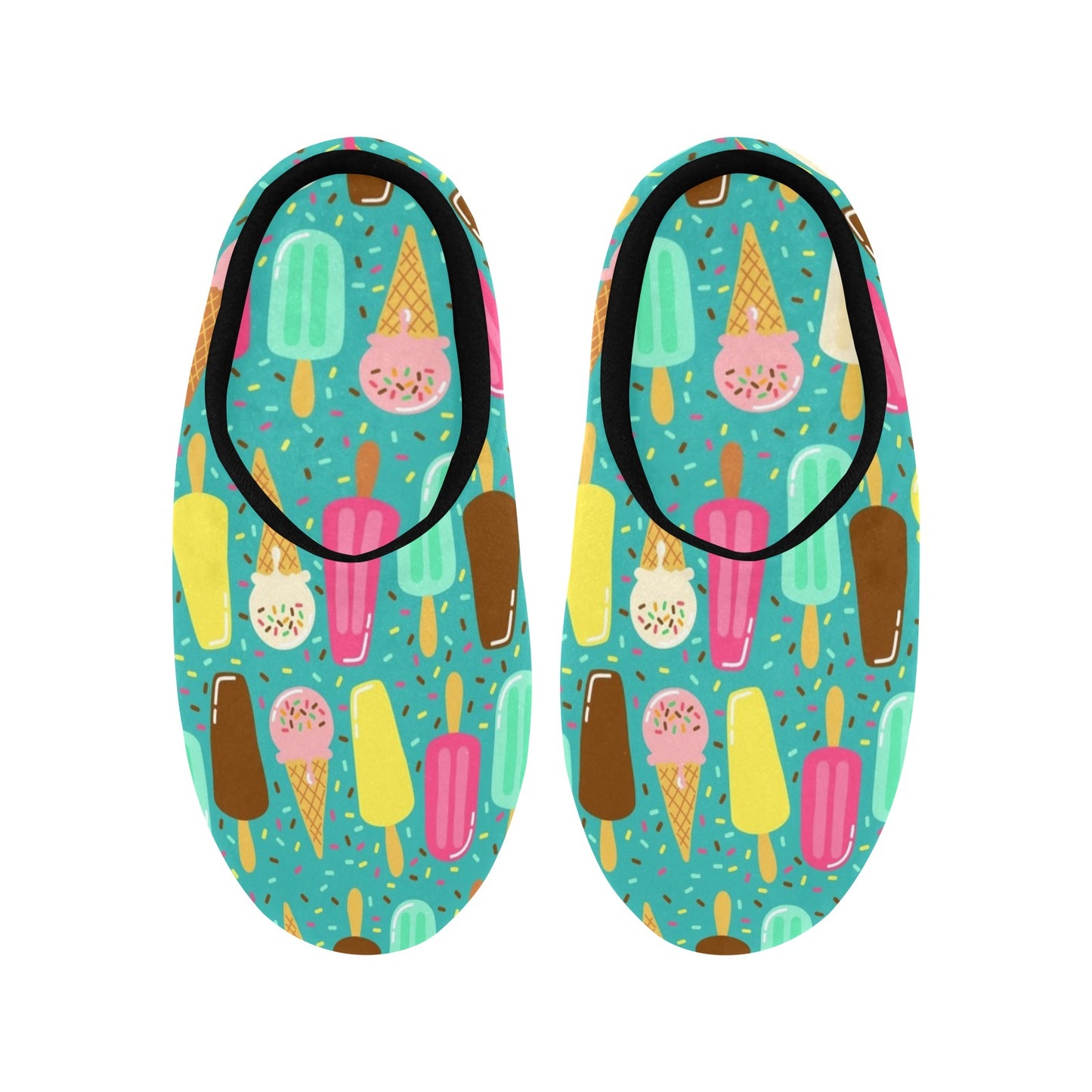 Ice Cream - Women's Non-Slip Cotton Slippers Women's Non-Slip Cotton Slippers Food Printed Offshore