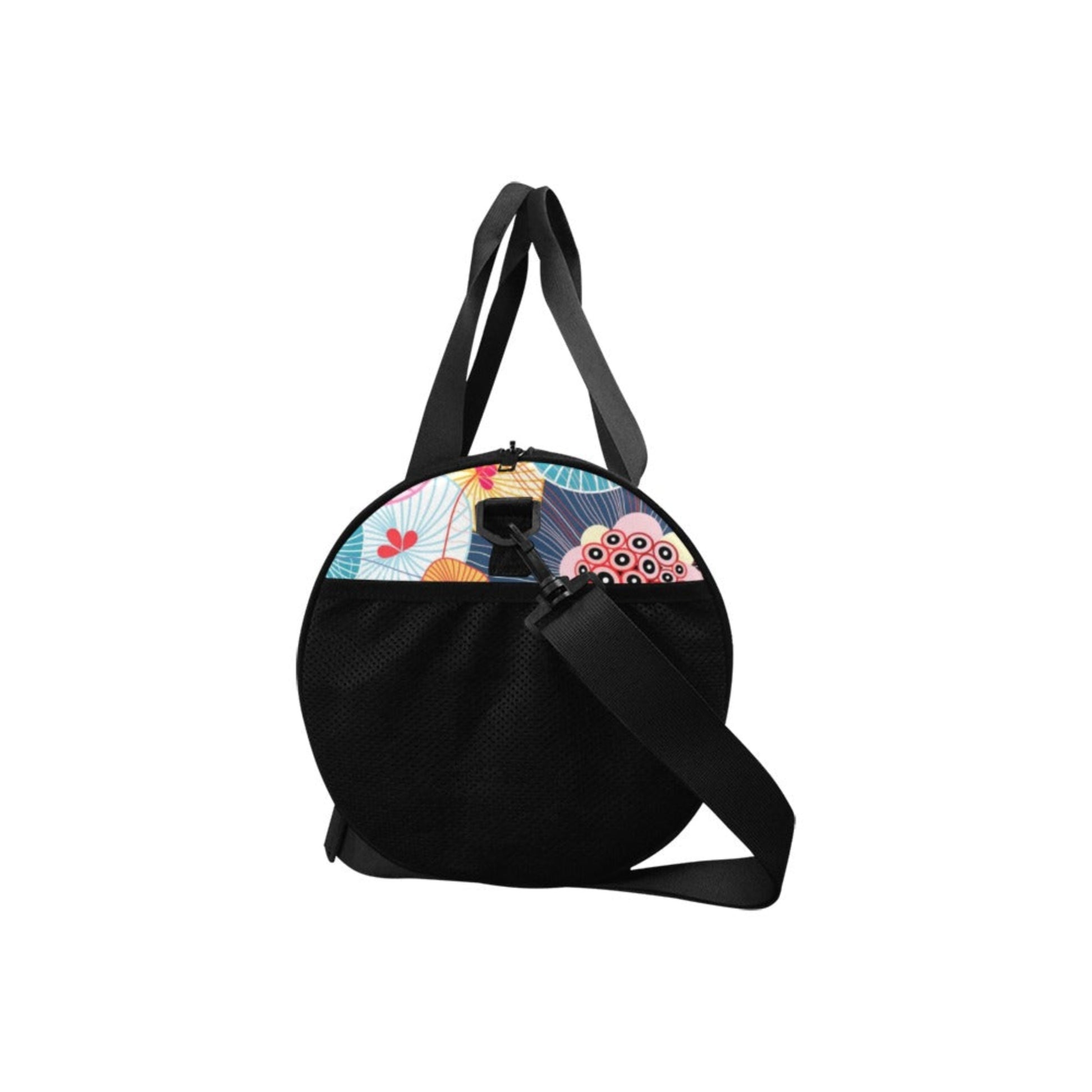 Abstract Floral - Round Duffle Bag Round Duffle Bag