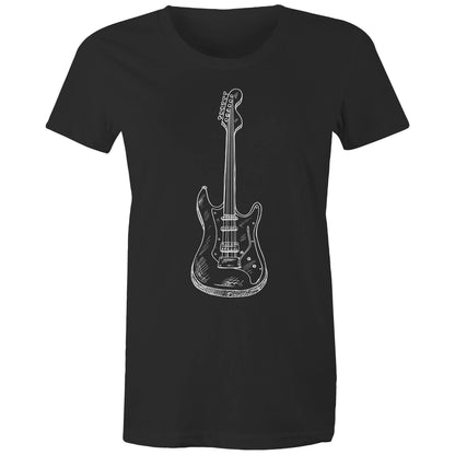 Guitar - Women's T-shirt Black Womens T-shirt Music Womens