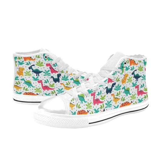 Cute Dinosaurs - High Top Canvas Shoes for Kids Kids High Top Canvas Shoes